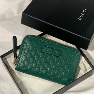 Gucci Green Leather Wallet